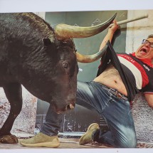 Picture in the old town: Pamplona is famous for its bullfight - corrida every July